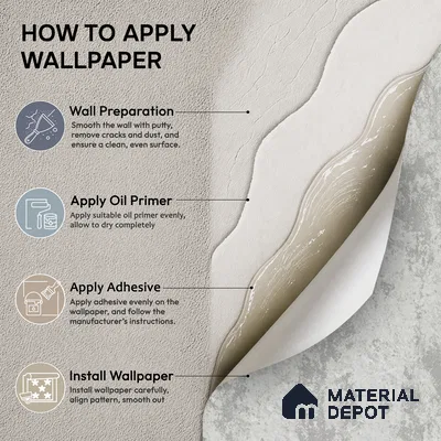 624 | Dark Bold Patch Plaster Patterned Wallpaper - 9.5 Meter x 21 Inch, 55 Sq. Ft.