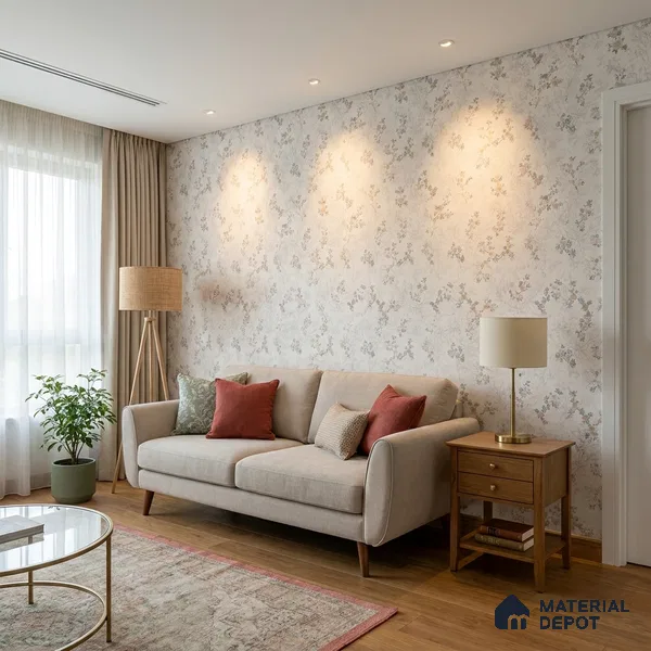 635 | 9.5 Meter x 21 Inch Patterned Look Wallpaper - 55 Sq. Ft.
