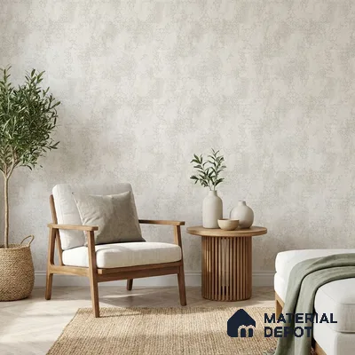 640 | Light Grey Beige Honeycomb Patterned Wallpaper - 9.5 Meter x 21 Inch, 55 Sq. Ft.