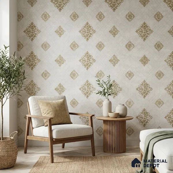 657 | 9.5 Meter x 21 Inch Patterned Look Wallpaper - 55 Sq. Ft.