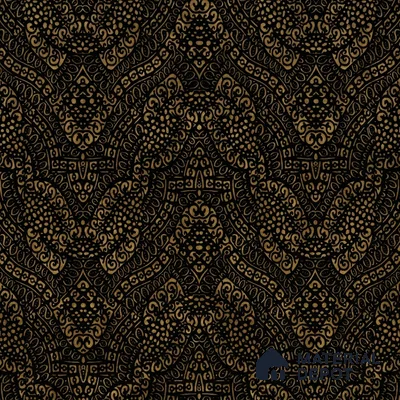 601 | Black & Gold Paisley Damask Patterned Wallpaper - 9.5 Meter x 21 Inch, 55 Sq. Ft.