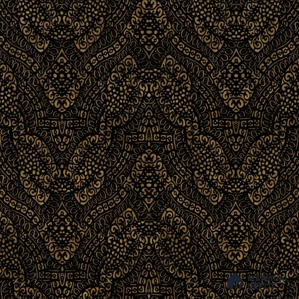 601 | Black & Gold Paisley Damask Patterned Wallpaper - 9.5 Meter x 21 Inch, 55 Sq. Ft.