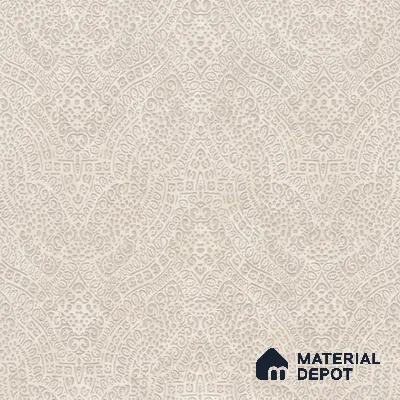 602 | Sand Beige Lace Damask Patterned Wallpaper - 9.5 Meter x 21 Inch, 55 Sq. Ft.