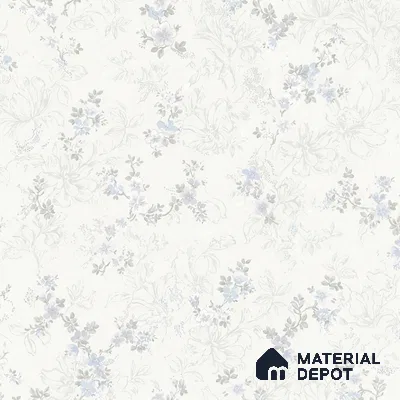 629 | White & Blue Ditsy Patterned Wallpaper - 9.5 Meter x 21 Inch, 55 Sq. Ft.