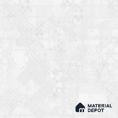 675 | Pale Patchwork Tile Plaster Patterned Wallpaper - 9.5 Meter x 21 Inch, 55 Sq. Ft.