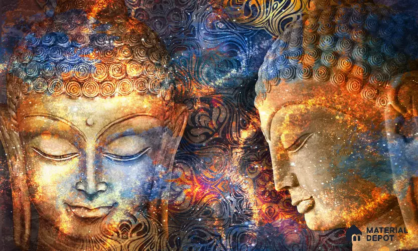 BUD - 23 | Bhuddha Series Abstract Look 40 inches Sandblast Paper (Customized Size Wallpaper)