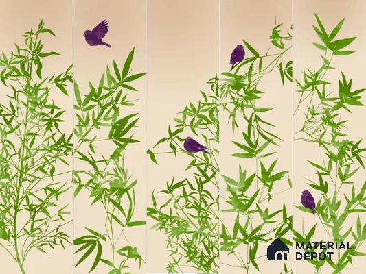 MHM045-2 | Murals Series Florals Look 40 inches Sandblast Paper (Customized Size Wallpaper)