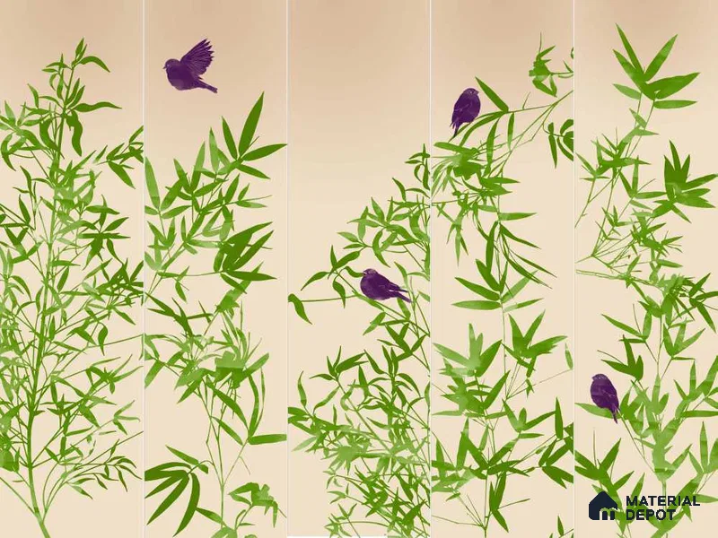 MHM045-2 | Murals Series Florals Look 40 inches Sandblast Paper (Customized Size Wallpaper)