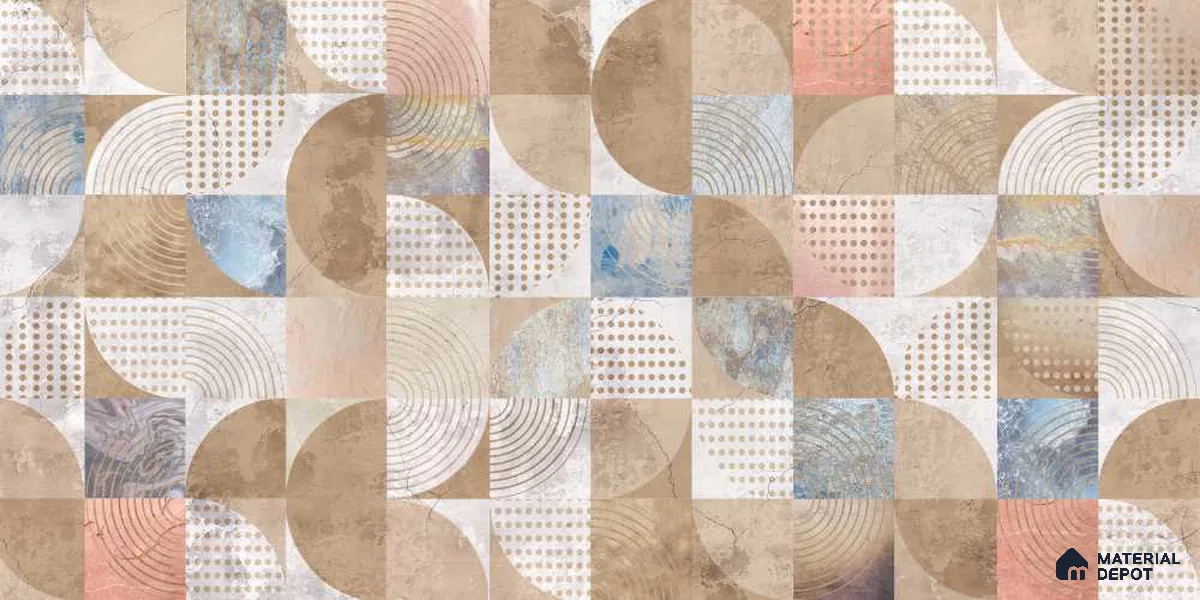 MIND045 | Murals Series Geometric Look 52 inches Economy Paper (Customized Size Wallpaper)