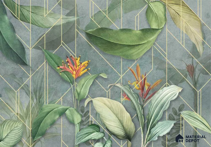MIND054 | Murals Series Florals Look 50 inches Premium Paper (Customized Size Wallpaper)