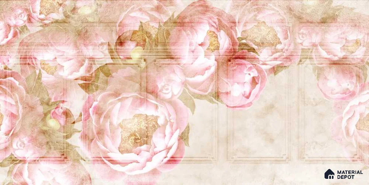 MIND055 | Murals Series Florals Look 40 inches Canvas Paper (Customized Size Wallpaper)