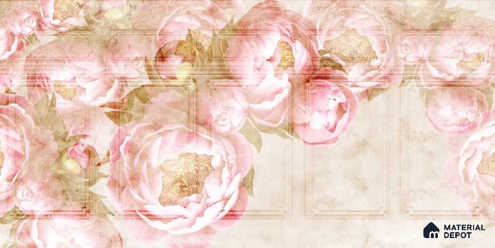 MIND055 | Murals Series Florals Look 40 inches Sandblast Paper (Customized Size Wallpaper)