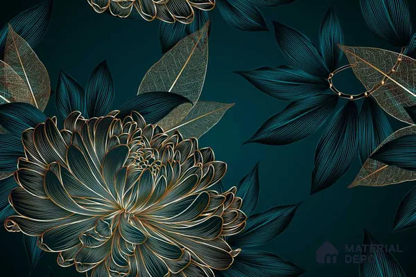 MIND071 | Murals Series Florals Look 40 inches Sandblast Paper (Customized Size Wallpaper)