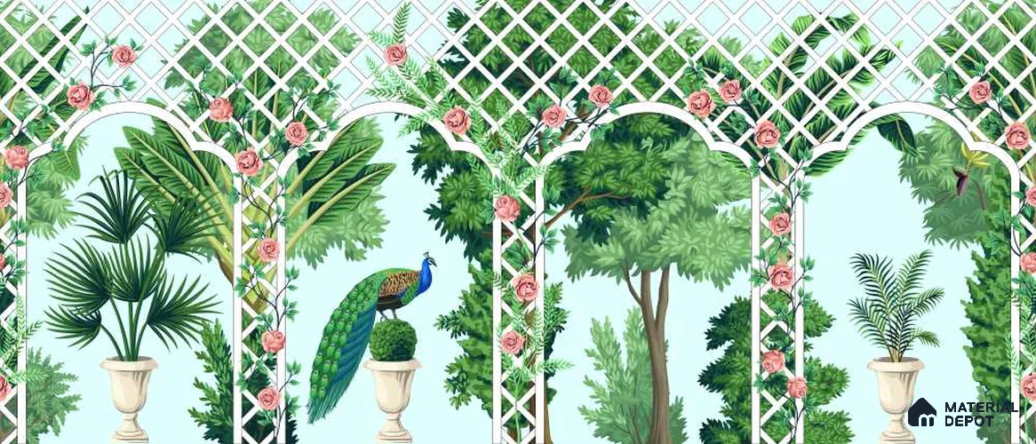 MIND086 | Murals Series Florals Look 40 inches Sandblast Paper (Customized Size Wallpaper)