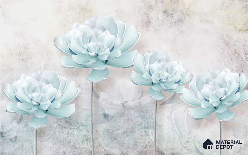 MIND99 | Murals Series Florals Look 50 inches Premium Paper (Customized Size Wallpaper)