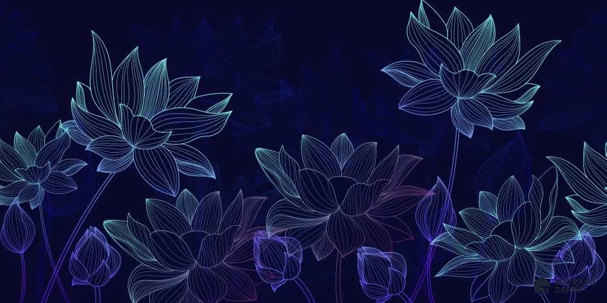 MTV012-1 | Murals Series Florals Look 40 inches Sandblast Paper (Customized Size Wallpaper)