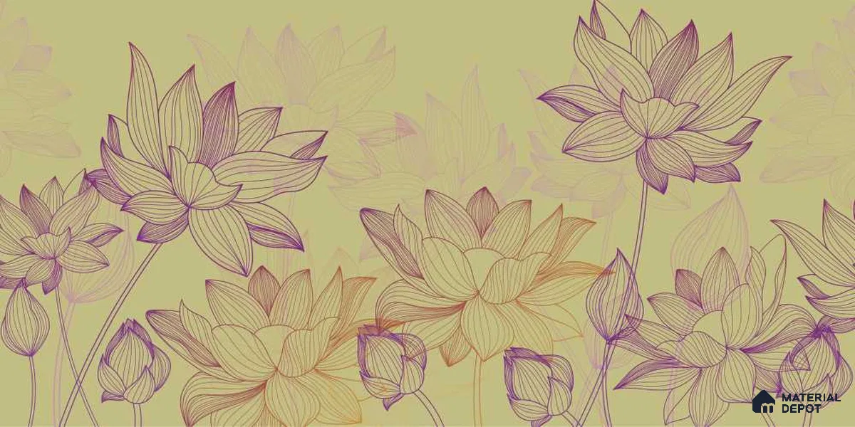 MTV012-3 | Murals Series Florals Look 40 inches Sandblast Paper (Customized Size Wallpaper)