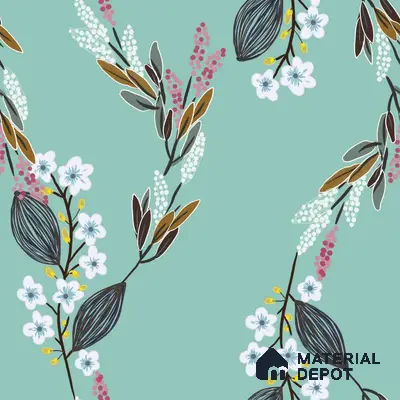 PAK030-5 | Modern Series Florals Look 52 inches Economy Paper (Customized Size Wallpaper)