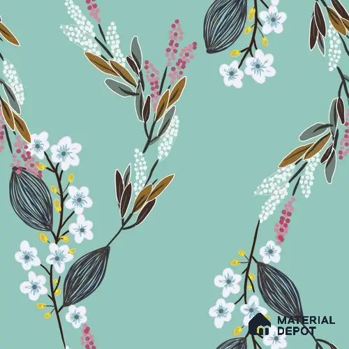 PAK030-5 | Modern Series Florals Look 52 inches Economy Paper (Customized Size Wallpaper)