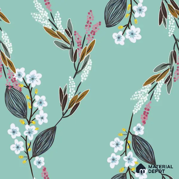 PAK030-5 | Modern Series Florals Look 52 inches Economy Paper (Customized Size Wallpaper)