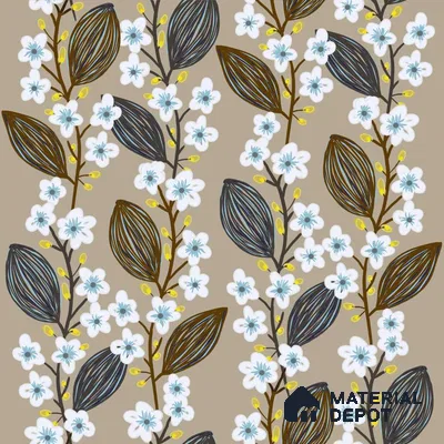 PAK032-3 | Modern Series Florals Look 40 inches Sandblast Paper (Customized Size Wallpaper)
