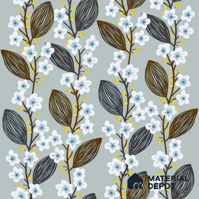 PAK032-6 | Modern Series Florals Look 40 inches Sandblast Paper (Customized Size Wallpaper)