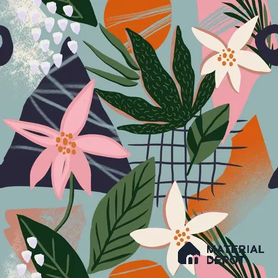 PAK043-2 | Modern Series Florals Look 50 inches Premium Paper (Customized Size Wallpaper)