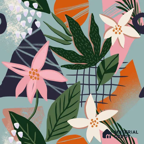 PAK043-2 | Modern Series Florals Look 50 inches Premium Paper (Customized Size Wallpaper)