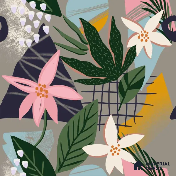 PAK043-4 | Modern Series Florals Look 52 inches Economy Paper (Customized Size Wallpaper)