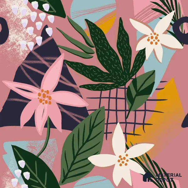 PAK043-6 | Modern Series Florals Look 40 inches Canvas Paper (Customized Size Wallpaper)