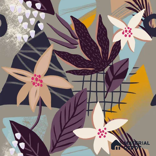 PAK043-8 | Modern Series Florals Look 40 inches Canvas Paper (Customized Size Wallpaper)