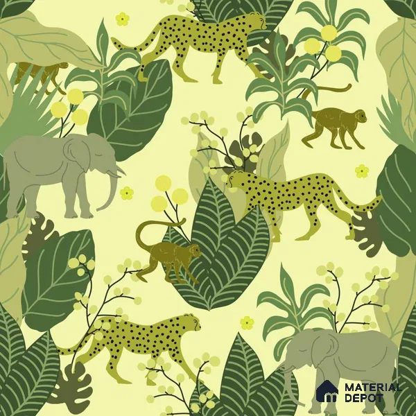 PDK008 - 2 | Kid Series Florals Look 40 inches Canvas Paper (Customized Size Wallpaper)