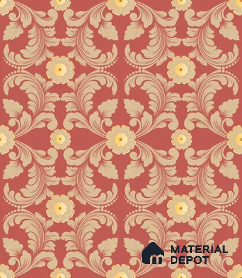 PDK021-8 | Traditional Series Patterned Look 52 inches Economy Paper (Customized Size Wallpaper)