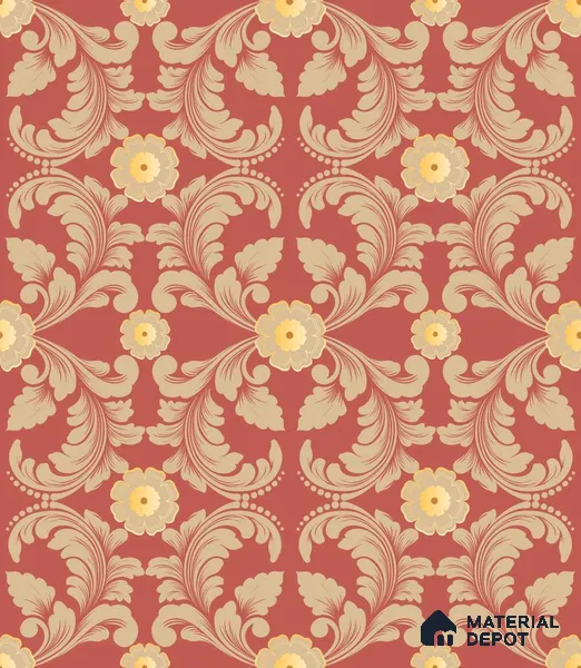 PDK021-8 | Traditional Series Patterned Look 52 inches Economy Paper (Customized Size Wallpaper)
