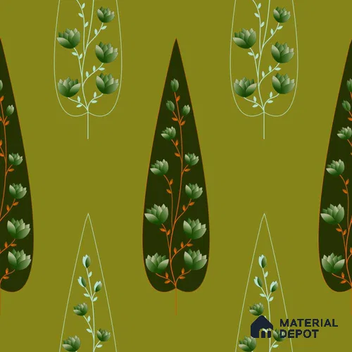 PDK027-1 | Modern Series Florals Look 50 inches Premium Paper (Customized Size Wallpaper)