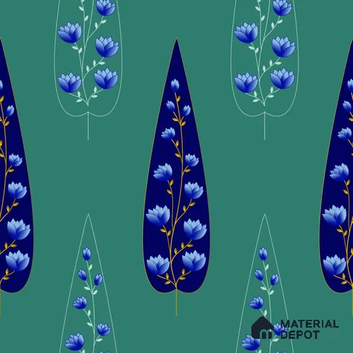 PDK027-5 | Modern Series Florals Look 40 inches Sandblast Paper (Customized Size Wallpaper)