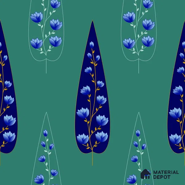 PDK027-5 | Modern Series Florals Look 52 inches Economy Paper (Customized Size Wallpaper)