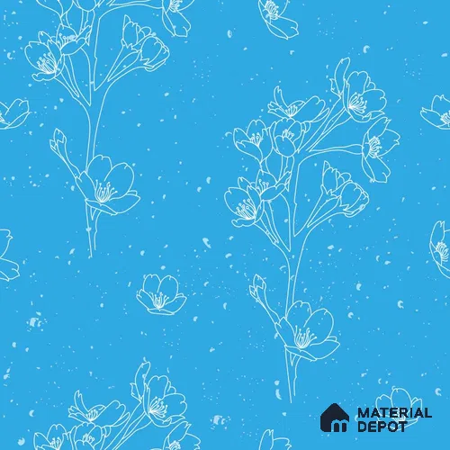 PDK034-5 | Modern Series Florals Look 40 inches Sandblast Paper (Customized Size Wallpaper)