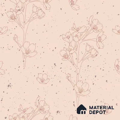 PDK034-9 | Modern Series Florals Look 40 inches Sandblast Paper (Customized Size Wallpaper)