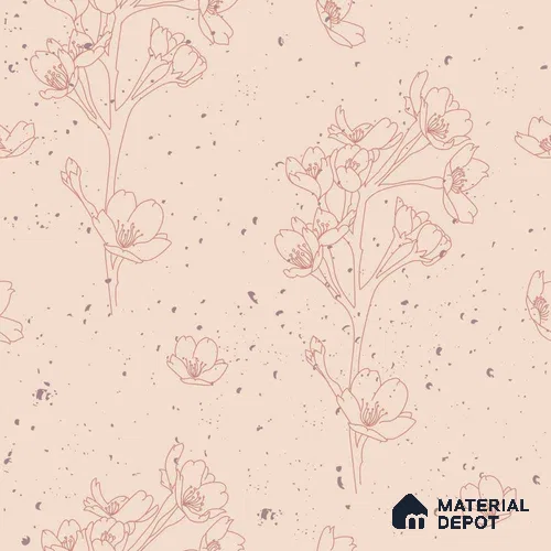 PDK034-9 | Modern Series Florals Look 52 inches Economy Paper (Customized Size Wallpaper)
