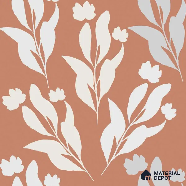 PDK035-8 | Modern Series Florals Look 40 inches Sandblast Paper (Customized Size Wallpaper)