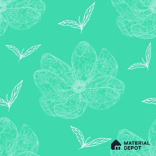 PDK036-2 | Modern Series Florals Look 40 inches Sandblast Paper (Customized Size Wallpaper)