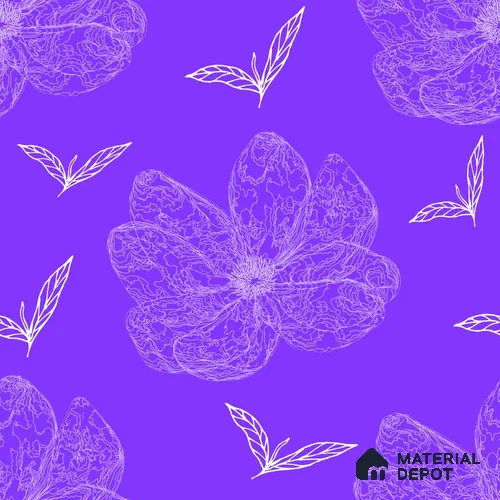 PDK036-5 | Modern Series Florals Look 40 inches Sandblast Paper (Customized Size Wallpaper)