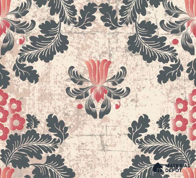 PDK040-2 | Traditional Series Florals Look 40 inches Canvas Paper (Customized Size Wallpaper)