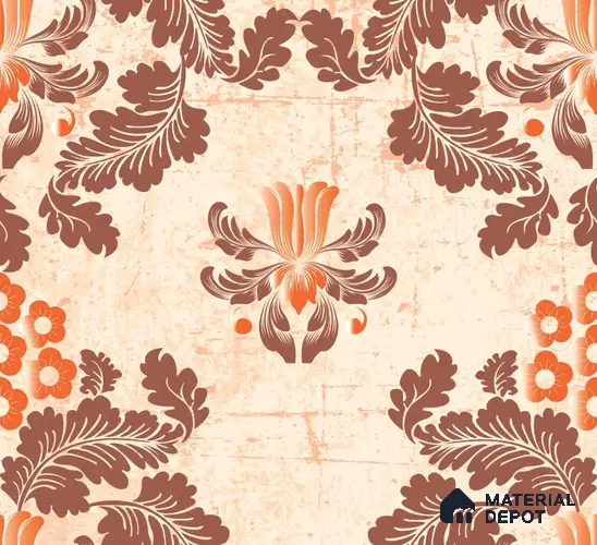 PDK040-4 | Traditional Series Florals Look 40 inches Canvas Paper (Customized Size Wallpaper)