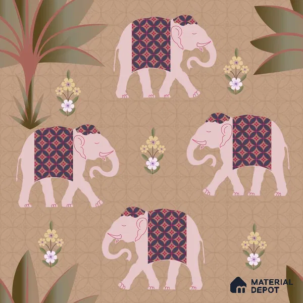 PDK041-3 | Traditional Series Animal Print Look 40 inches Sandblast Paper (Customized Size Wallpaper)