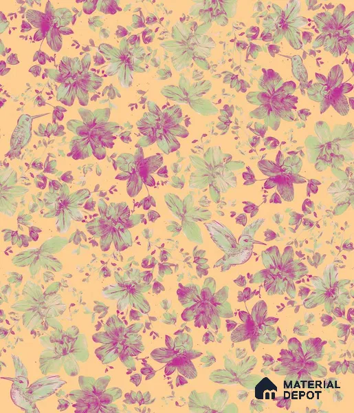PHM012-2 | Modern Series Florals Look 40 inches Sandblast Paper (Customized Size Wallpaper)