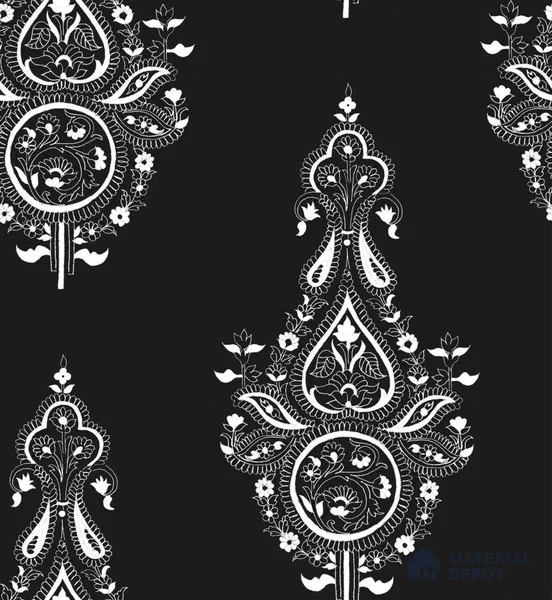 PHM020-6 | Traditional Series Damask Look 40 inches Canvas Paper (Customized Size Wallpaper)