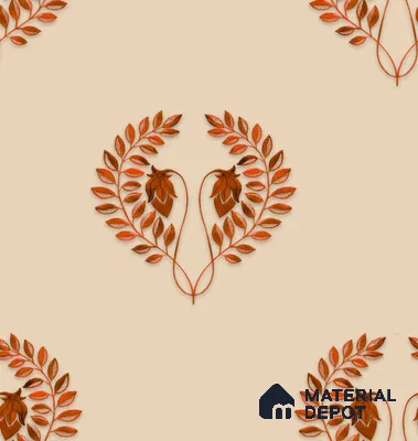 PHM024-4 | Traditional Series Damask Look 40 inches Canvas Paper (Customized Size Wallpaper)