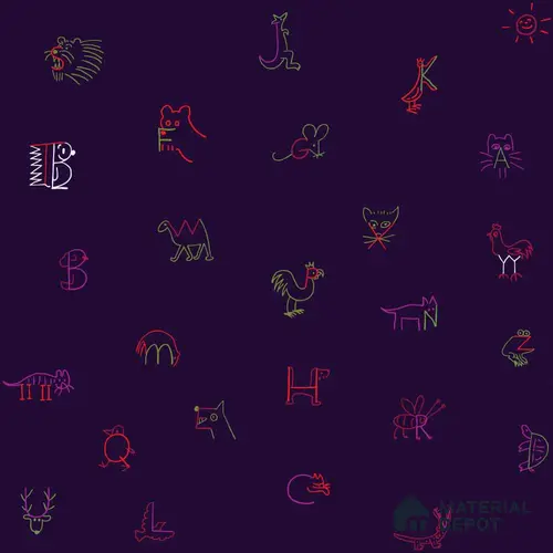 PHM035 - 6 | Kid Series Patterned Look 40 inches Sandblast Paper (Customized Size Wallpaper)